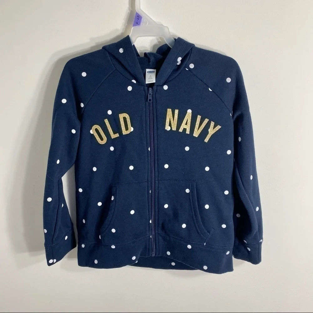 Old Navy Full Zip Sweatshirt Medium Girls Blue